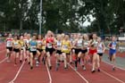 Under-15 girls start at the Northern Road Relays, Blackpool.